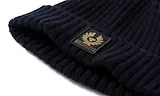 Thumbnail 3 of Belstaff Men's Lambswool Watch Beanie Hat - Dark Ink