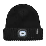 Thumbnail 1 of Sealskinz Heydon Waterproof Cold Weather LED Roll Cuff Beanie - Black