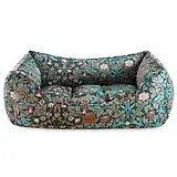 Thumbnail 1 of William Morris Square Dog Bed - Blackthorn Print