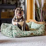 Thumbnail 2 of William Morris Square Dog Bed - Willow Bough Print