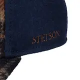 Thumbnail 6 of Stetson Wool Check Trucker Cap - Navy/Beige/Burned Orange