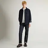 Thumbnail 3 of Woolrich Men's Alaskan Padded Overshirt - Melton Blue