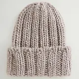 Thumbnail 3 of Woolrich Women's Chunky Ribbed Beanie - Light Grey Melange