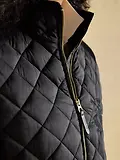Thumbnail 4 of Joules Women's Braemar Luxe Showerproof Diamond Quilted Coat - Black
