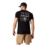 Thumbnail 1 of Ariat Men's Ariat Stripe Patriotic Badge T-Shirt - Black