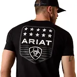 Thumbnail 4 of Ariat Men's Ariat Stripe Patriotic Badge T-Shirt - Black