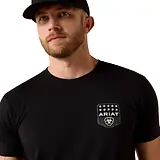 Thumbnail 5 of Ariat Men's Ariat Stripe Patriotic Badge T-Shirt - Black