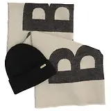 Thumbnail 1 of Barbour International Women's Pendle Beanie & Milla Scarf Gift Set - Black/Jasmine