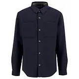 Thumbnail 1 of Barbour Men's Marlow Tailored Wool Blend Overshirt - Navy Marl