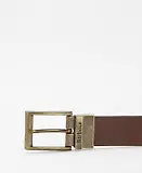 Thumbnail 2 of Barbour Men's Reversible Tartan Leather Belt - Classic Tartan / Brown