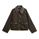 Thumbnail 1 of Barbour Women's Icons Tartan Collar Spey Waxed Jacket - Olive / Classic