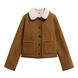 Thumbnail 1 of Barbour Women's Penny Fleece Cord Jacket - Tan / Ecru