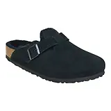Thumbnail 1 of Birkenstock Boston Shearling Suede Leather Regular Clogs - Black