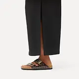 Thumbnail 2 of Birkenstock Women's Arizona Natural Leather Narrow Sandals - Emboss Croc Leather Black / Brown