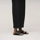 Thumbnail 3 of Birkenstock Women's Arizona Rivet Suede Leather Narrow Sandals - Black