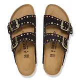 Thumbnail 4 of Birkenstock Women's Arizona Rivet Suede Leather Narrow Sandals - Black