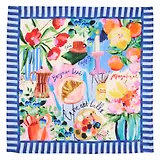 Thumbnail 1 of Joules Women's Bloomfield Silk Scarf - Blue