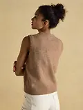 Thumbnail 3 of Joules Women's Holly Knitted Vest - Tan Brown