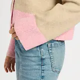 Thumbnail 4 of Joules Women's Nora Knitted Cardigan - Oat/Pink