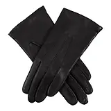 Thumbnail 1 of Dents Women's Emma Three-Point Lined Leather Gloves - Black