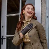 Thumbnail 3 of Dents Women's Emma Three-Point Lined Leather Gloves - Mocca