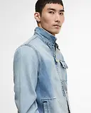 Thumbnail 5 of Barbour International Men's Meteor Washed Denim Overshirt - Vintage