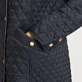 Thumbnail 4 of Joules Women's Rosewell Long Showerproof Longline Quilted Coat - Navy