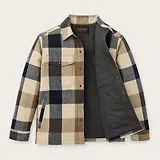 Thumbnail 3 of Filson Men's Spokane Insulated Jac-Shirt - Cream / Navy Plaid
