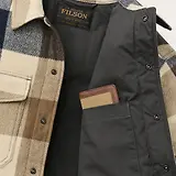 Thumbnail 5 of Filson Men's Spokane Insulated Jac-Shirt - Cream / Navy Plaid