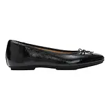 Thumbnail 1 of FitFlop Women's Delicato Bow Textured Patent-Leather Ballet Flats - Black