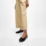 Thumbnail 2 of FitFlop Women's Delicato Bow Textured Patent-Leather Ballet Flats - Black