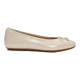 Thumbnail 1 of FitFlop Women's Delicato Bow Textured Patent-Leather Ballet Flats - Hazy Taupe