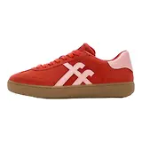 Thumbnail 7 of FitFlop Women's The Dash FF T-Toe Suede Trainers - Cherry Tomato / Warm Pink