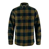 Thumbnail 1 of Fjällräven Men's Övik Heavy Flannel Shirt - Wood Brown-Dark Navy