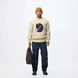 Thumbnail 3 of Fjällräven Men's Fjällräven Logo Knit Sweater - Dark Navy