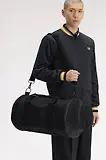 Thumbnail 2 of Fred Perry Leather Patch Barrel Bag - Black