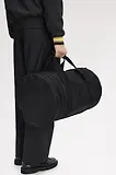 Thumbnail 3 of Fred Perry Leather Patch Barrel Bag - Black