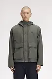 Thumbnail 2 of Fred Perry Men's Cropped Ripstop Parka - Field Green