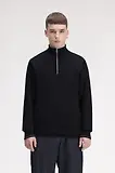 Thumbnail 2 of Fred Perry Men's Half Zip Sweatshirt - Navy / Brandy / Rich Brown