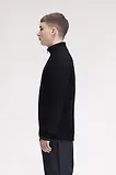 Thumbnail 3 of Fred Perry Men's Half Zip Sweatshirt - Navy / Brandy / Rich Brown