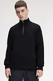 Thumbnail 4 of Fred Perry Men's Half Zip Sweatshirt - Navy / Brandy / Rich Brown