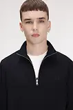 Thumbnail 6 of Fred Perry Men's Half Zip Sweatshirt - Navy / Brandy / Rich Brown