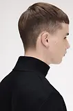 Thumbnail 7 of Fred Perry Men's Half Zip Sweatshirt - Navy / Brandy / Rich Brown