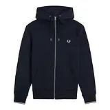 Thumbnail 1 of Fred Perry Men's Hooded Zip Through Sweatshirt - Navy