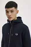 Thumbnail 6 of Fred Perry Men's Hooded Zip Through Sweatshirt - Navy