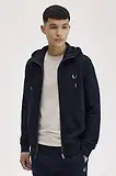Thumbnail 10 of Fred Perry Men's Hooded Zip Through Sweatshirt - Navy