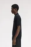 Thumbnail 3 of Fred Perry Men's Long Staple Cotton Knitted Shirt - Black