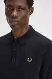 Thumbnail 5 of Fred Perry Men's Long Staple Cotton Knitted Shirt - Black