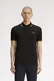 Thumbnail 2 of Fred Perry Men's M3600 Twin Tipped Shirt - Anchor Grey / Golden