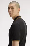 Thumbnail 5 of Fred Perry Men's M3600 Twin Tipped Shirt - Anchor Grey / Golden